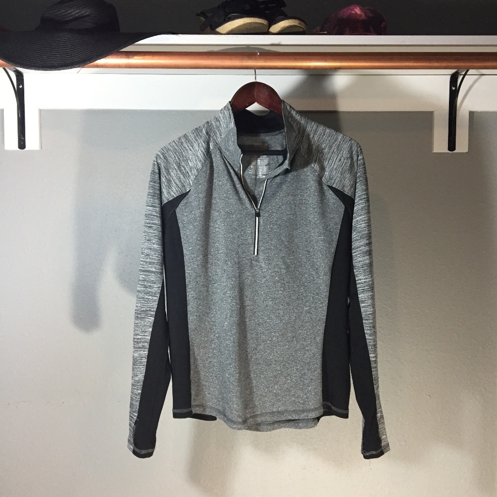 Quarter zip long sleeve athletic top